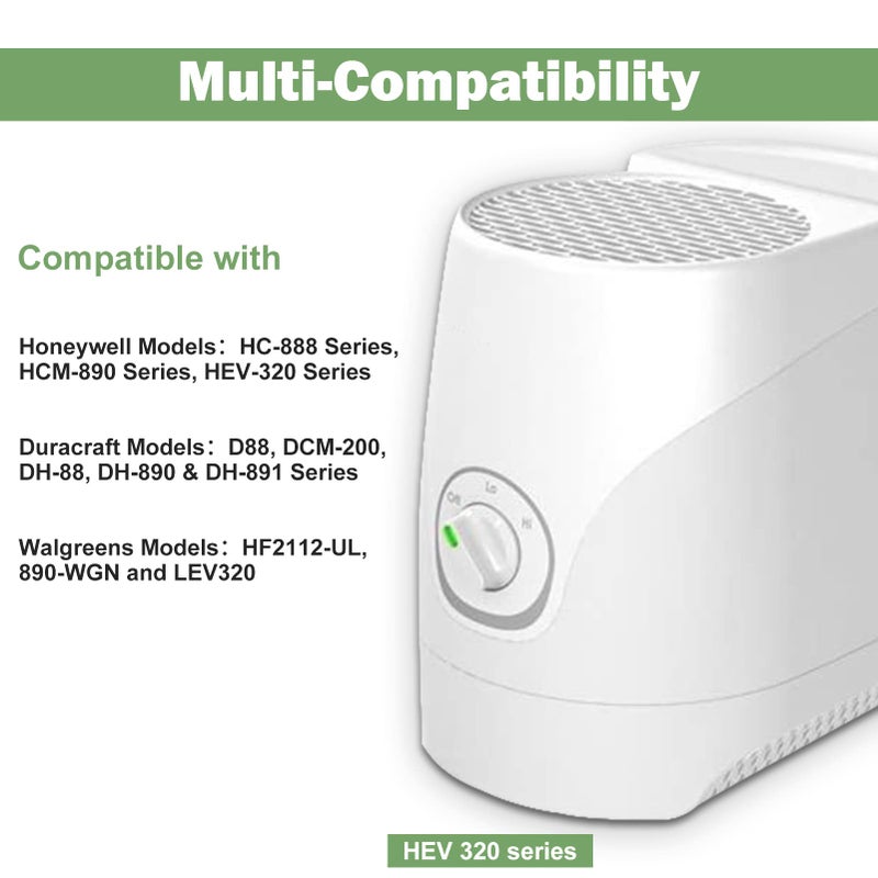 Future Way HC-888 Humidifier Filter C Compatible with Walgreens Cool Mist Humidifier, Honeywell HC 888 Series, HCM 890 Series, 4-Pack - Image 5
